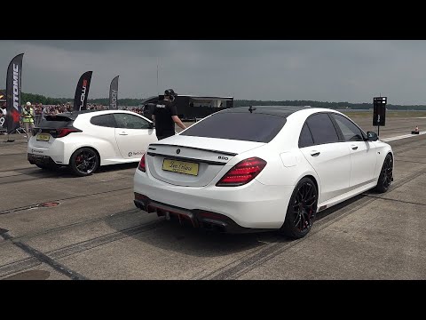 400HP Toyota Yaris GR TTE400 vs BRABUS 800 S63 AMG 4.0 V8 Biturbo