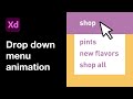 How to make drop down menu animation | Easy Adobe XD tutorial