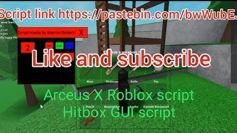 Roblox Script (Hitbox Gui Script) jjsploit can be used IN Arceus X too and any #games #gameplay