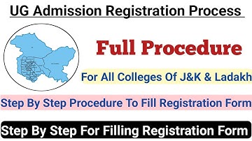 J&K UG Admission Form Filling Procedure 🔥 Step By Step Full Demo Process Live Form Filling Procedure