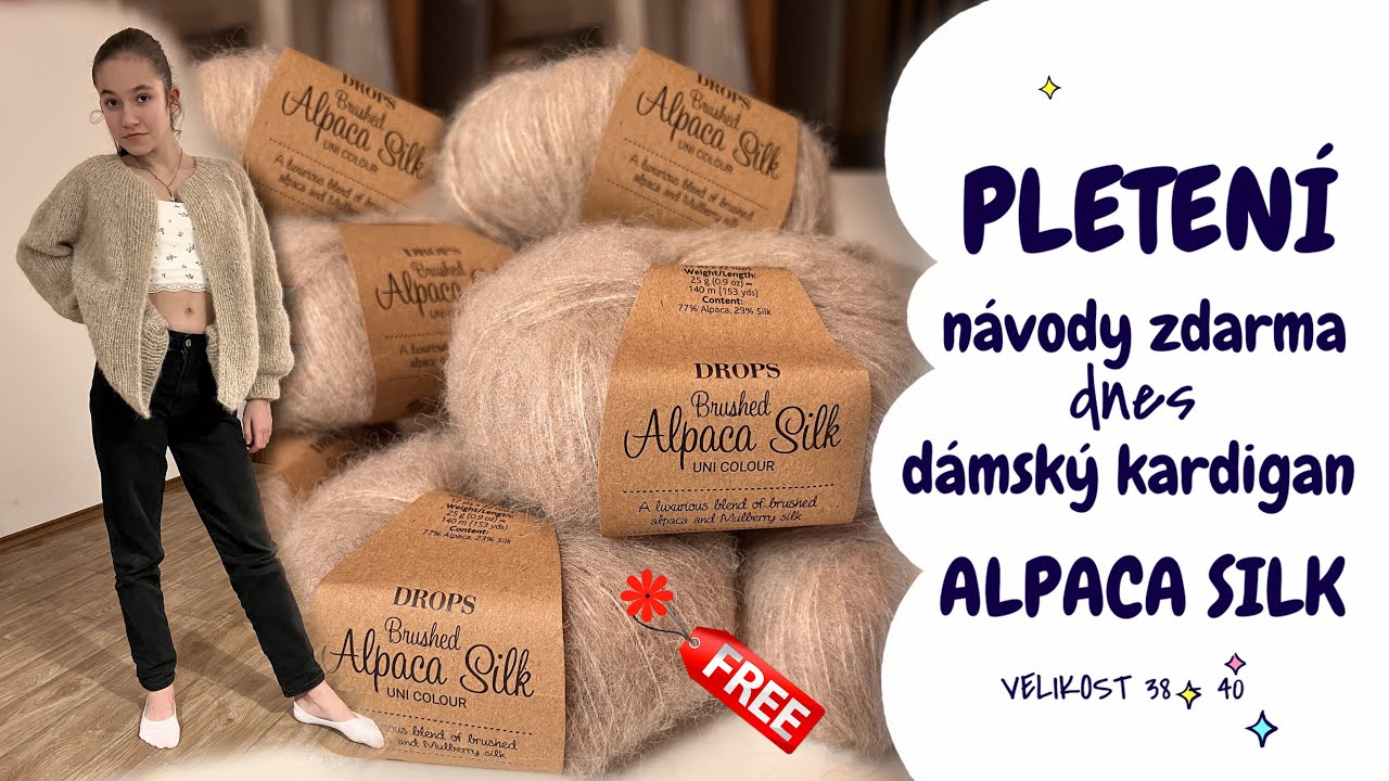 Pletený kardigan, dámský (svetr), velikost 36 - 40.  Knitted cardigan, women's (sweater).