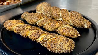 No secret recipe that everyone can bake it ,How to bake an Spiral Sesame Bread,!!!!!!!!!!