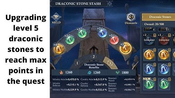 Upgrading level 5 draconic stones to reach max points in the quest 🥳| King of Avalon