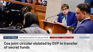 Coa joint circular violated by OVP in transfer of secret funds