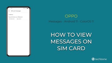How to View Messages on SIM card - Oppo [Android 11 - ColorOS 11]
