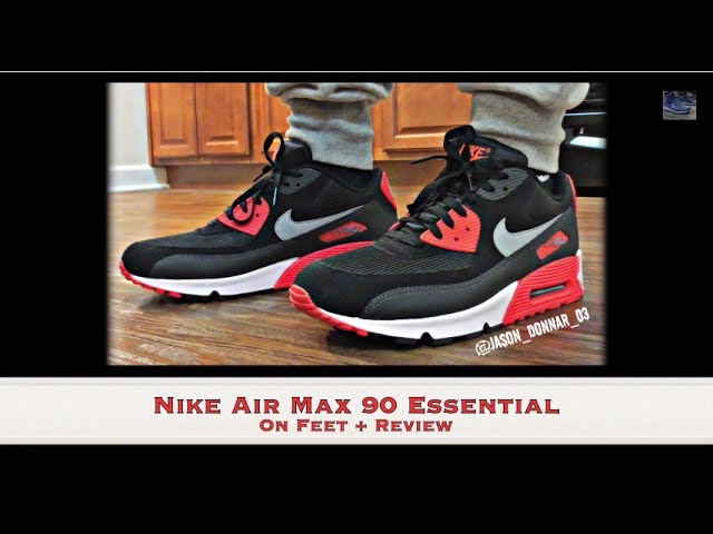nike air max 90 essential black infrared
