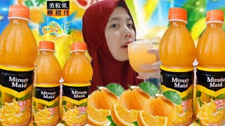 MUKBANG MINUMAN SEGAR DINGIN ASMR PULPY ORENGE PAKAI ES BATU|| ASMR MINUMAN DINGIN MENYENGARKAN
