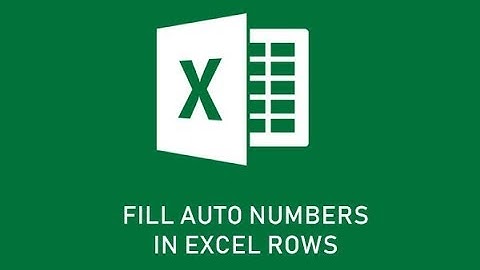 How to Fill Auto Number in Microsoft Excel Rows?