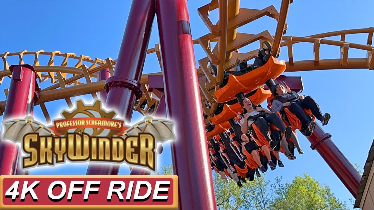 Professor Screamore's Skywinder (4K OFF Ride POV)- Six Flags America, Bowie, MD