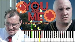 YOU AND ME: A Team Fortress 2 Song - Random Encounters [Synthesia Piano Tutorial]