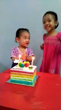 Birthday Anggun,Tiara yang excited