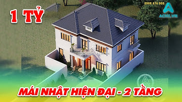 1 TỶ thi công TRỌN GÓI MÁI NHẬT 2 TẦNG được không? - Nhà mái nhật SIÊU ĐẸP BẮC NINH - ACHI 23222