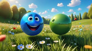 Three Bouncing Balls Know Up and Down | Movement Song for Kids | Educational Nursery Rhymes