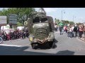 D-Day Military vehicles departing Sainte Mere Eglise June 8th 2013