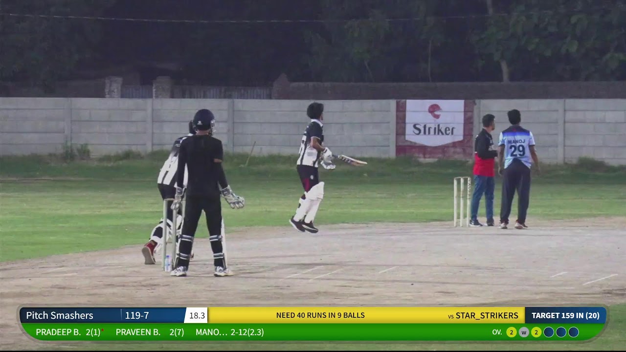 PITCH SMASHER VS STAR  STRIKERS LIVE *STRIKER CRICKET GROUND*