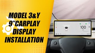 Tesla Model 3 & Y New 9" Carplay Smart LCD Dashboard Heads Up Display Installation screenshot 5