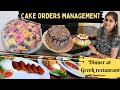 How I Managed My Weekend Cake orders | Special Dinner @ Greek Restaurant | Sharanya's Lifestyle Vlog