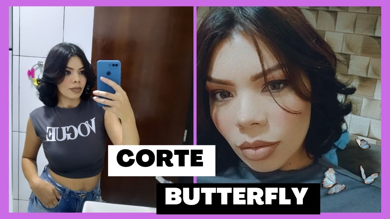 CORTEI MEU CABELO CURTO NO ESTILO BUTTERFLY 🦋 (SERÁ QUE DEU CERTO?😨)