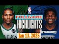Minnesota Timberwolves Vs Milwaukee Bucks FULLGAME Qtr Jan 13 2025 Highlights NBA