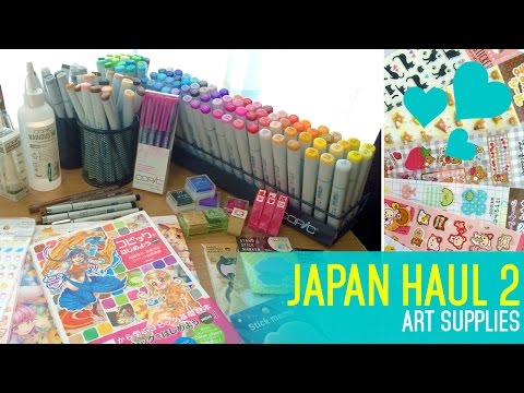 JAPAN ART SUPPLY HAUL ✨ Unpacking & swatching Japanese art supplies 