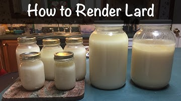 How to Render Lard - rendered pork fat