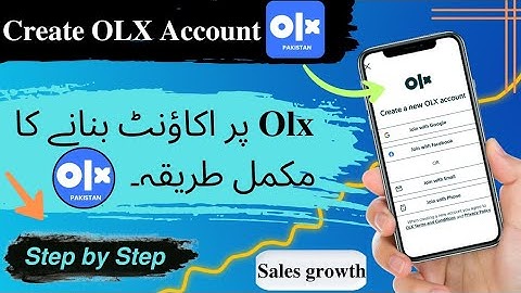 Olx Par Account Kaise Banaye | OLX Par Account Banane Ka Tarika | OLX Pakistan