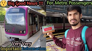 Good News For All Metro Travellers | Bangalore Metro Rail |1-day, 3-Day & 5-Days Passes |Namma Metro screenshot 5