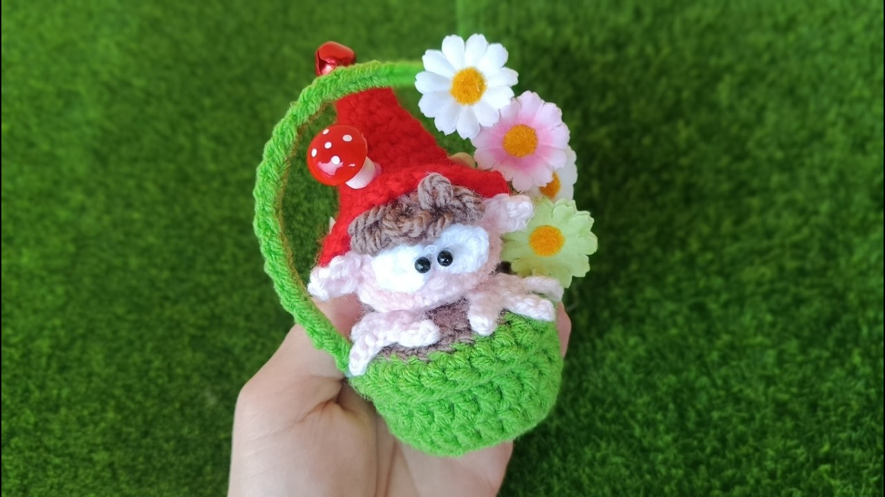 編みぐるみ「୨୧RIBBON୨୧」 Woodland Gnome 🍄 Crochet Amigurumi🌼🍀Spring Tutorial 🦋 - YouTube