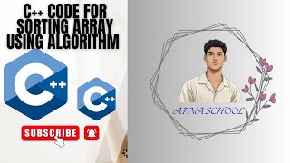 code for sorting array in c++ using algorithm.