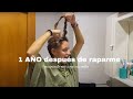 un AÑO después de raparme// crecimiento pelo rizo mes a mes sin cortes