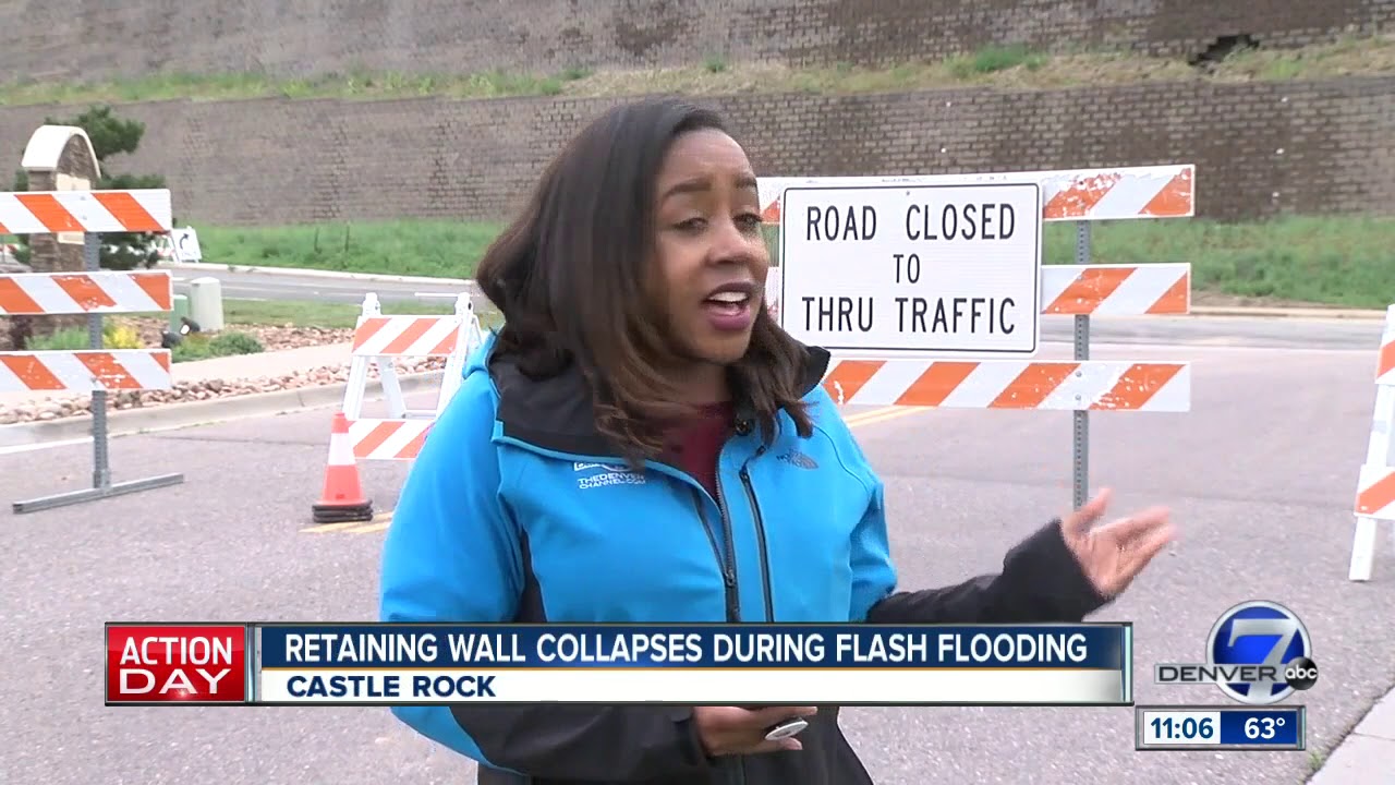 Flash flooding in Castle Rock during Monday storms, with more expected