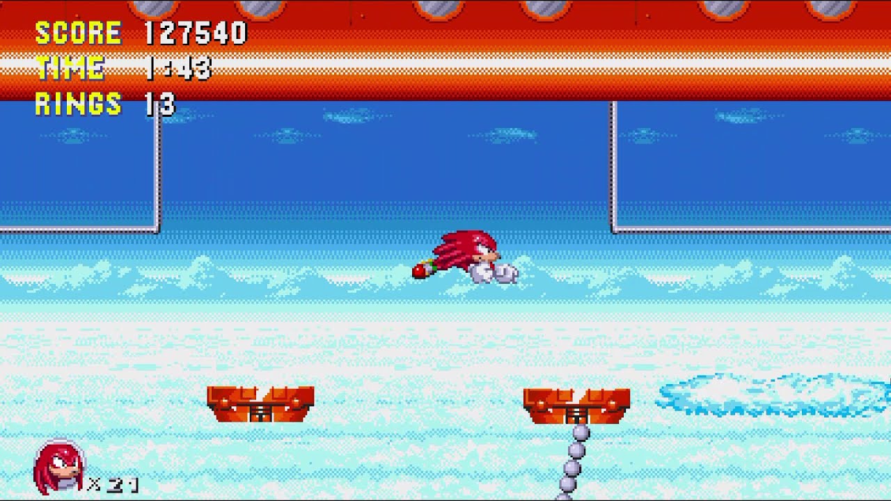 Sonic Triple Trouble 16Bit v1.0.8 Egg Zeppelin Knuckles glitch YouTube