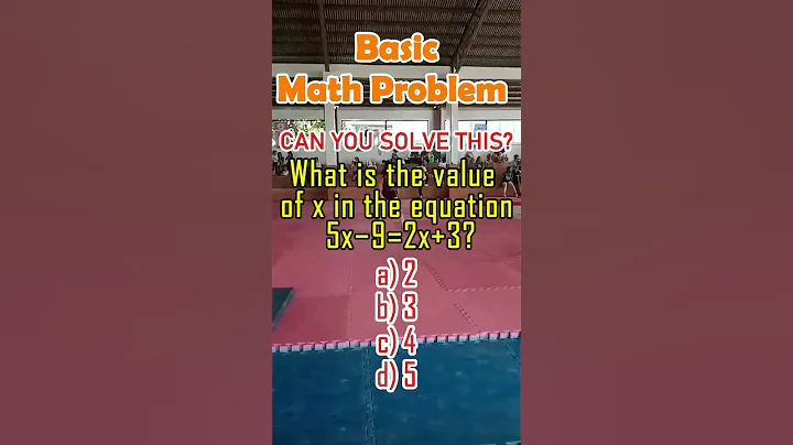 What is the value of x in the equation 5x−9=2x+3?#MATH #civilservice #shorts #mathskills #MathTutor