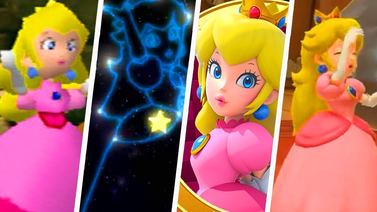 Evolution of Princess Peach in Mario Party Games (1998 - 2018