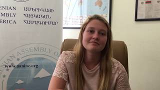 Aug 10 -- Meet JANAE KNIGHT -- Armenian Assembly of America Summer Intern in Armenia!