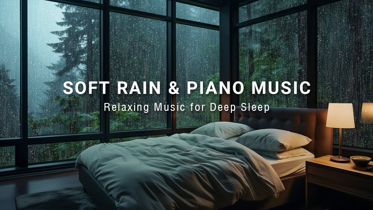 Rain & Piano Sleep Music in a Warm Room – Calm the Mind, Release Stress, and Fall Asleep