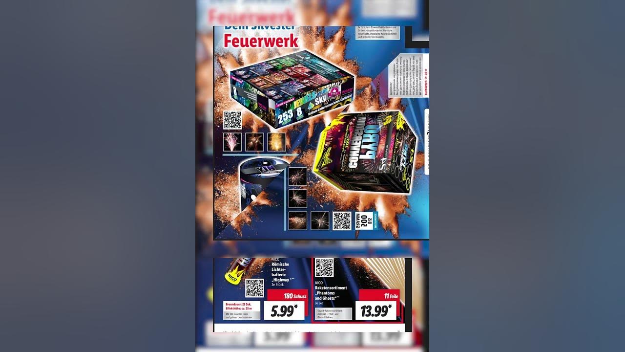 Finales Lidl Feuerwerk Prospekt 2023/24 YouTube