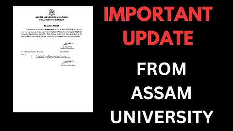 Very IMPORTANT Update From Assam University Silchar | TDC EVEN SEM EXAM 2023 #tdc #assamuniversity