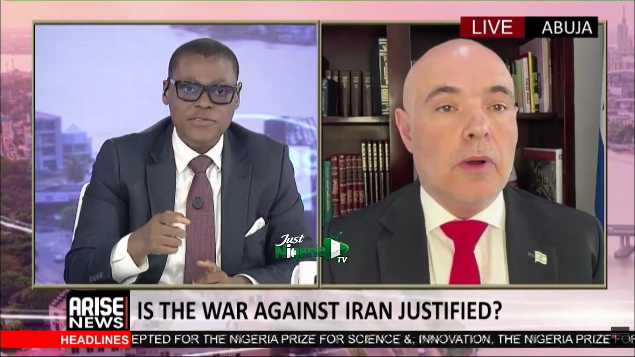 Rufai Oseni Drilling Isreali Ambasador To Nigeria Over Conflict In Iran Live On Air