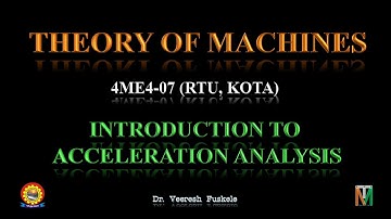 ME IV SEM. - TOM - INTRODUCTION TO ACCELERATION ANALYSIS - Dr.  Veeresh Fuskele
