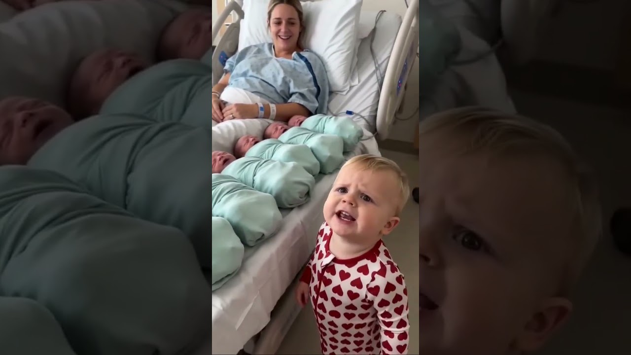 When you ask for a sibling and get a whole army! #toddler #newbaby #siblings #funny #hospital
