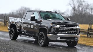 SUPER Loud Cold Air Intake + 4k Snow Edit (Chevy 2500 hd)