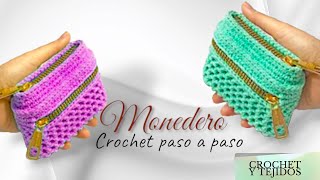 ❤❤❤ HERMOSO monedero tejido a CROCHET paso a paso / hermoso monedero tejido para principiantes