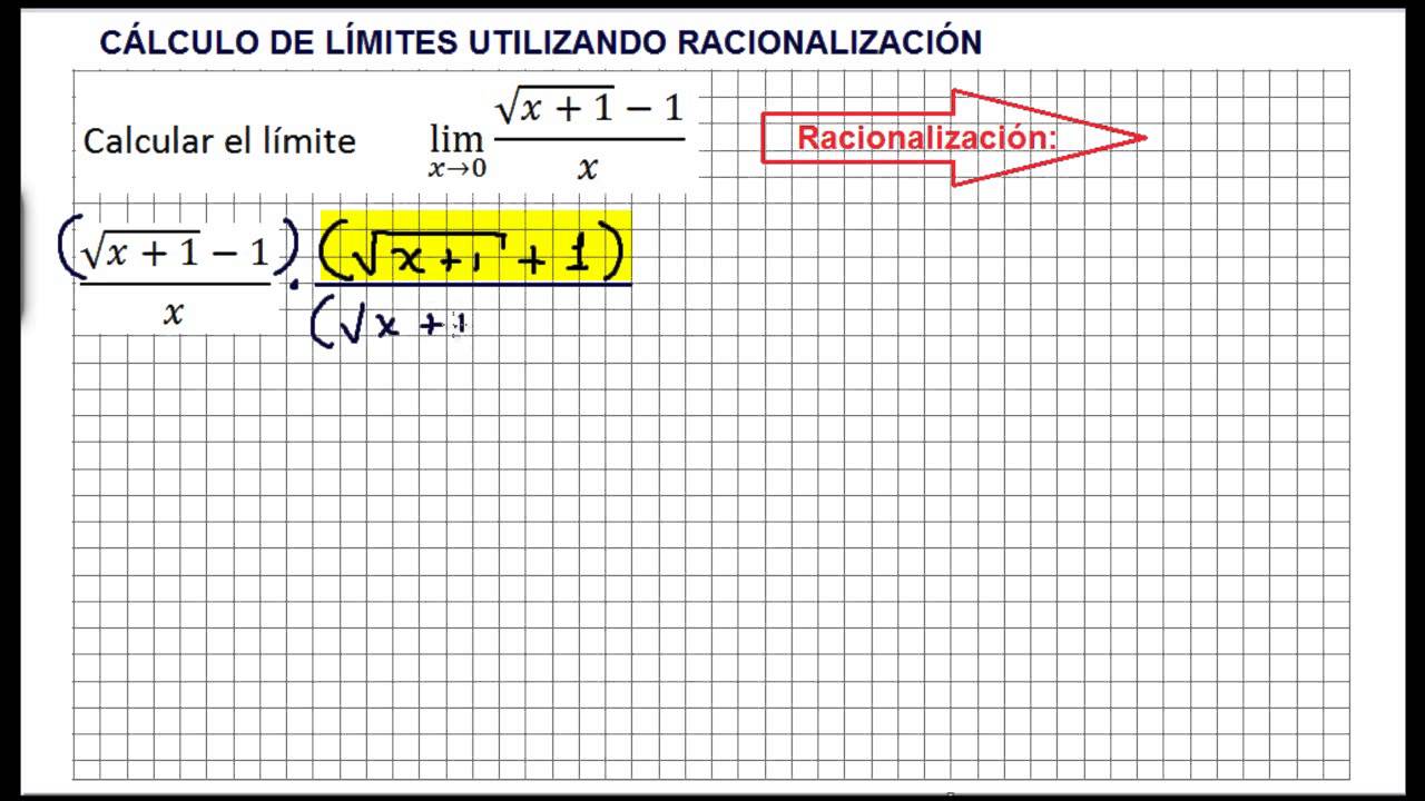 CÁLCULO DE LÍMITES UTILIZANDO RACIONALIZACIÓN - Ejercicios resueltos