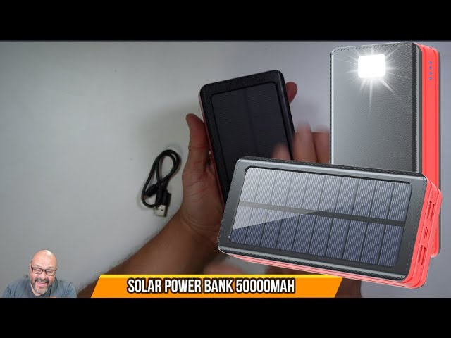 New New Solar Charger Power Bank 50000MAH Portable Charging