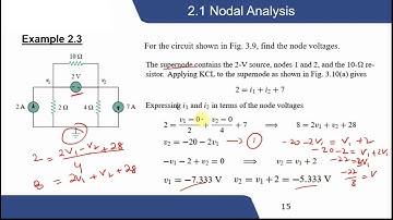 Nodal Analysis With Super Node