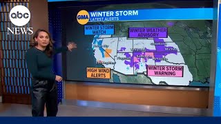 10 states under snow, wind alerts as winter storm sweeps nation
