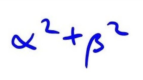 Quadratic: Use Alpha & Beta Roots to create new Equation