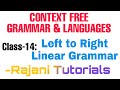 Formal Languages and Automata Theory | Conversion of Left Linear Grammar to Right Linear Grammar | Class 14 | Rajani Tutorials