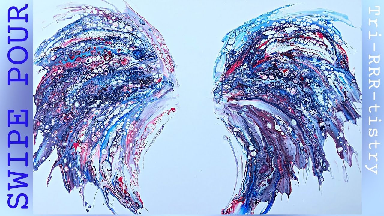 HAPPY 4th! Red White & Blue |Fluid Art SWIPE | Acrylic Pouring | Abstract Art | Acrylic Painting